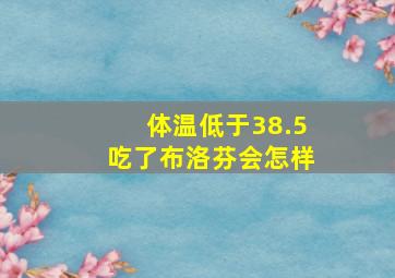 体温低于38.5吃了布洛芬会怎样