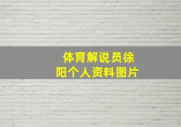 体育解说员徐阳个人资料图片