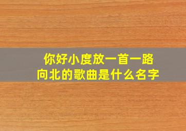 你好小度放一首一路向北的歌曲是什么名字