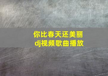 你比春天还美丽dj视频歌曲播放