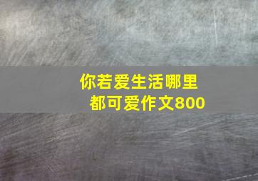 你若爱生活哪里都可爱作文800