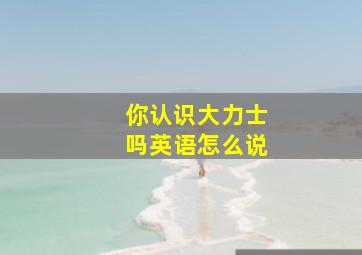 你认识大力士吗英语怎么说