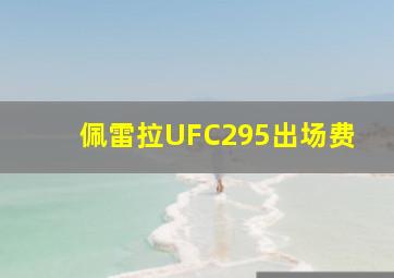 佩雷拉UFC295出场费