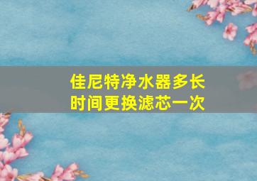 佳尼特净水器多长时间更换滤芯一次