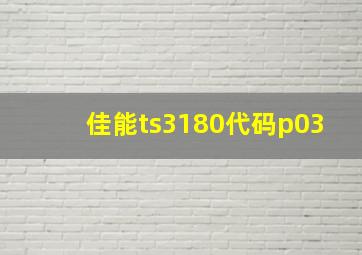 佳能ts3180代码p03