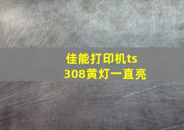 佳能打印机ts308黄灯一直亮