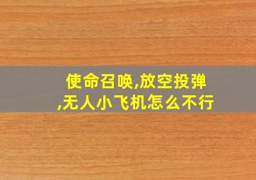 使命召唤,放空投弹,无人小飞机怎么不行