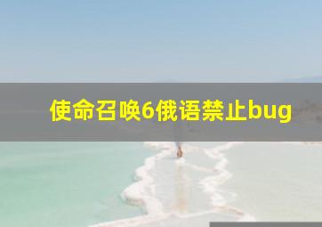 使命召唤6俄语禁止bug