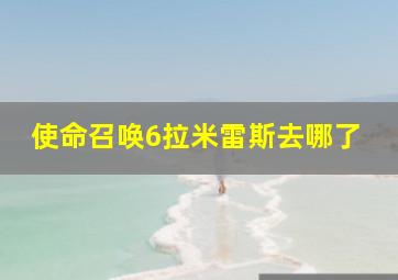 使命召唤6拉米雷斯去哪了