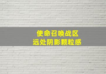 使命召唤战区远处阴影颗粒感