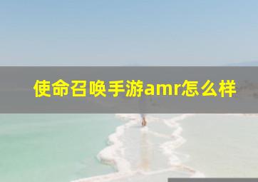 使命召唤手游amr怎么样