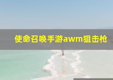 使命召唤手游awm狙击枪