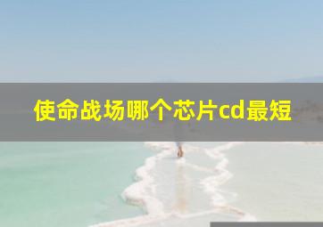 使命战场哪个芯片cd最短