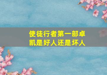 使徒行者第一部卓凯是好人还是坏人