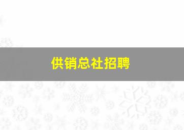 供销总社招聘