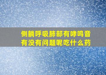 侧躺呼吸肺部有哮鸣音有没有问题呢吃什么药