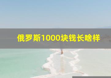 俄罗斯1000块钱长啥样