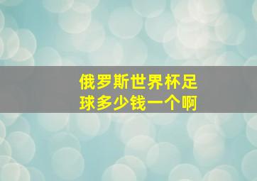 俄罗斯世界杯足球多少钱一个啊