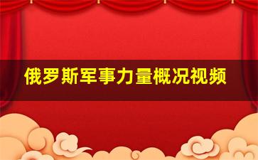 俄罗斯军事力量概况视频