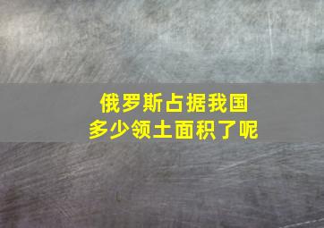 俄罗斯占据我国多少领土面积了呢