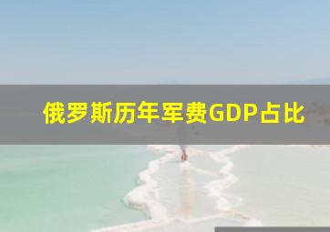 俄罗斯历年军费GDP占比