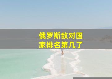 俄罗斯敌对国家排名第几了