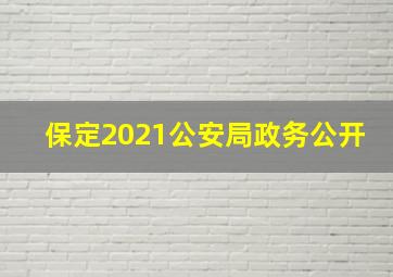 保定2021公安局政务公开