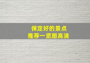 保定好的景点推荐一览图高清