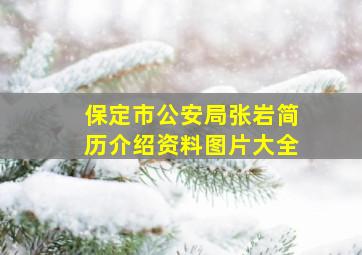 保定市公安局张岩简历介绍资料图片大全