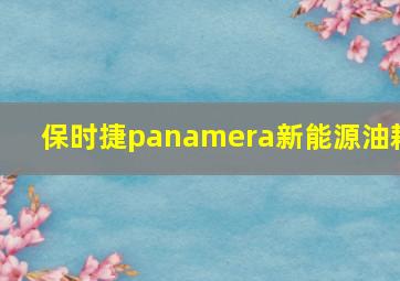 保时捷panamera新能源油耗