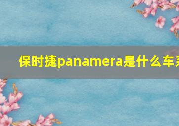 保时捷panamera是什么车系