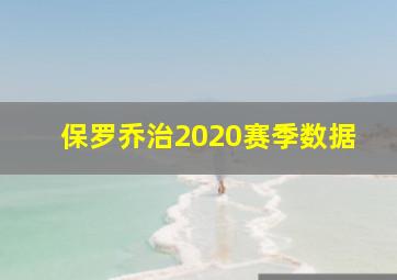 保罗乔治2020赛季数据