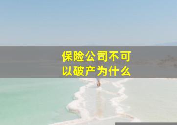 保险公司不可以破产为什么