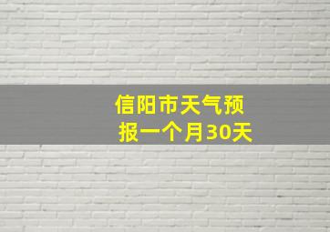 信阳市天气预报一个月30天