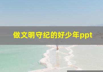 做文明守纪的好少年ppt