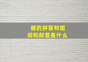 催的拼音和组词和部首是什么