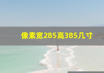 像素宽285高385几寸