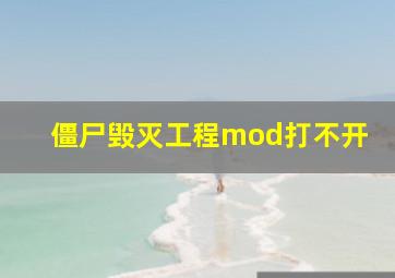 僵尸毁灭工程mod打不开