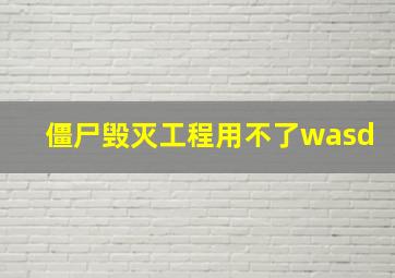 僵尸毁灭工程用不了wasd