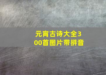 元宵古诗大全300首图片带拼音