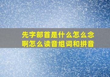 先字部首是什么怎么念啊怎么读音组词和拼音