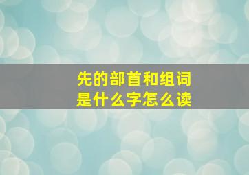 先的部首和组词是什么字怎么读