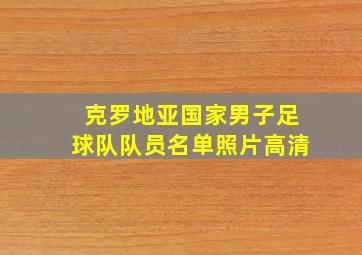 克罗地亚国家男子足球队队员名单照片高清