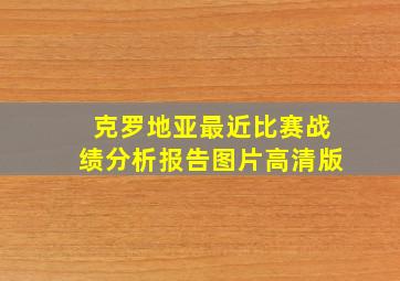 克罗地亚最近比赛战绩分析报告图片高清版