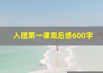 入团第一课观后感600字