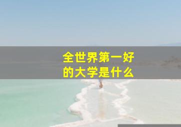 全世界第一好的大学是什么