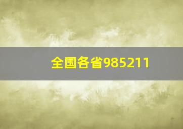 全国各省985211