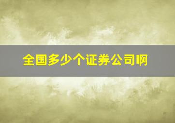 全国多少个证券公司啊