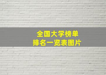 全国大学榜单排名一览表图片