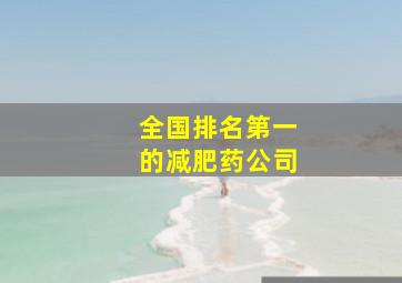 全国排名第一的减肥药公司